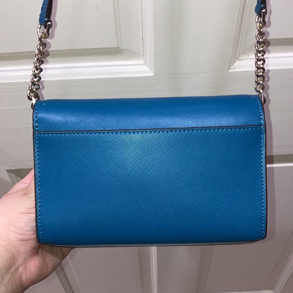 Kate Spade Staci Dark Peacock Blue Crossbody Purse Bag - Picture 15 of 16